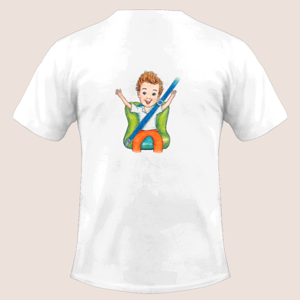 ספר ילדים עם חולצה ותיק שרוכים האוטו של אמא ואבא – תמונה 2