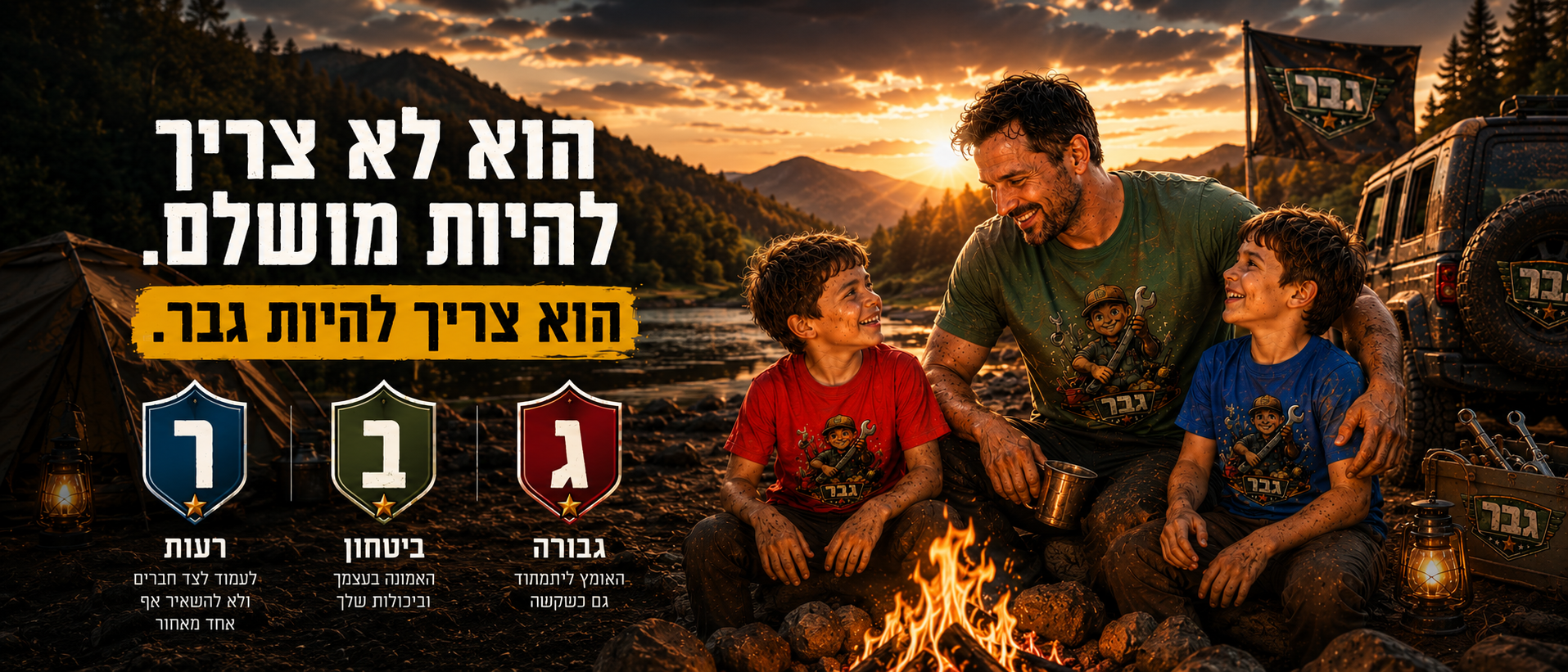 גבר - גבורה, ביטחון, רעות