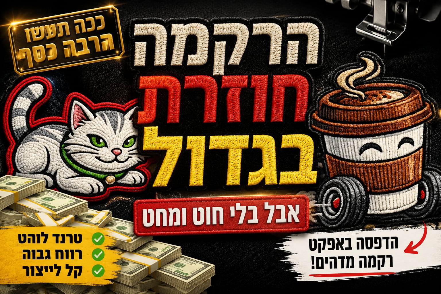 אפקט הרקמה בהדפסה