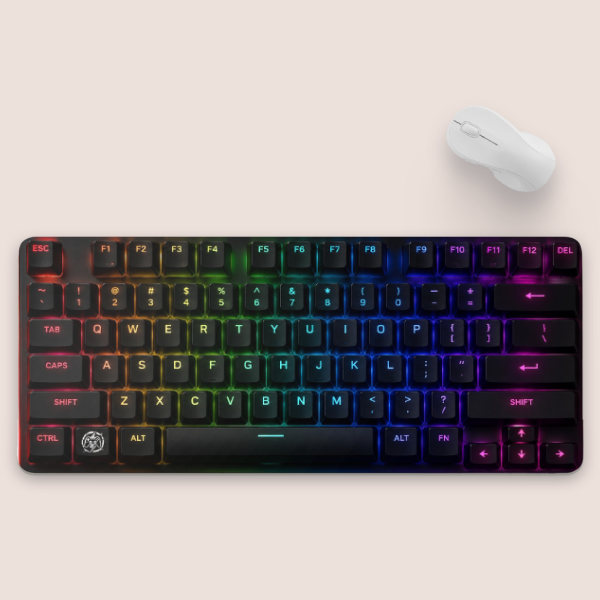Wireless RGB gaming keyboard with a Game Boost Button for faster response and distraction-free gaming.