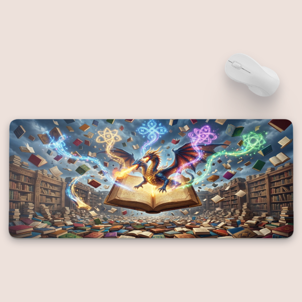gaming pad of a reading dragon
