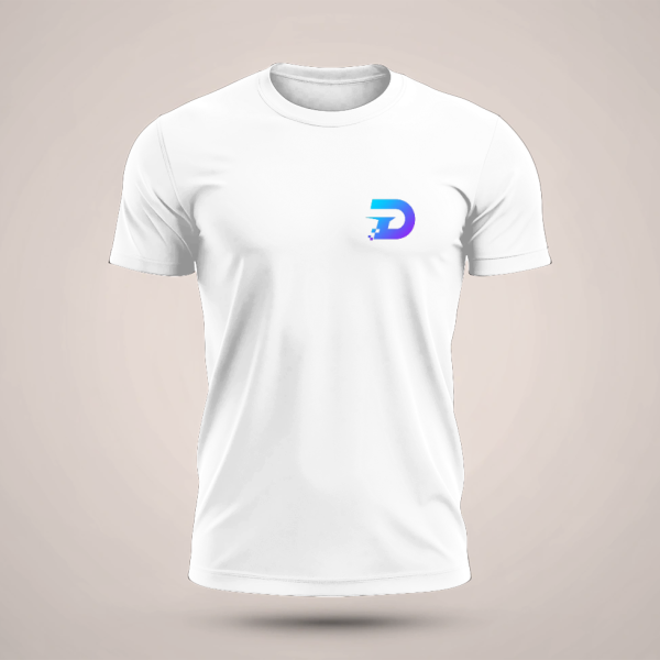 shirt with a dash logo and a art