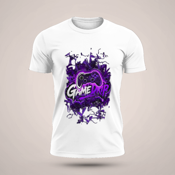 Game Drip חולצת טריקו שרוול קצר הדפסה שני צדדים כל המידות 4 - XXXL (Copy)